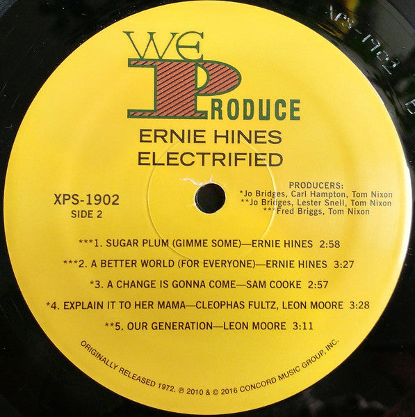 Ernie Hines : Electrified (LP, Album, RE)