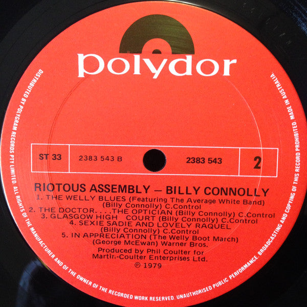 Billy Connolly : Riotous Assembly (LP, Album)