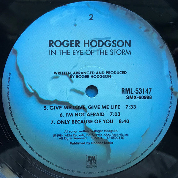 Roger Hodgson : In The Eye Of The Storm (LP, Album)