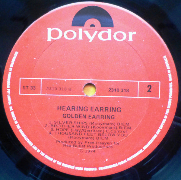 Golden Earring : Hearing Earring (LP, Comp)