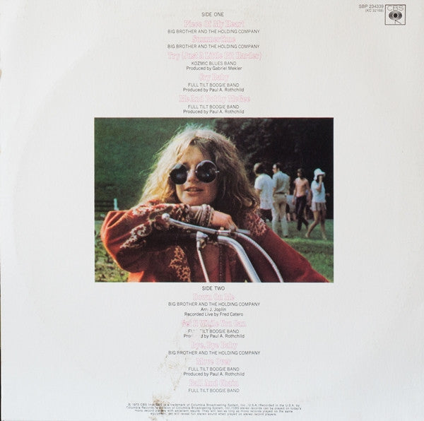 Janis Joplin : Janis Joplin's Greatest Hits (LP, Comp, RE)