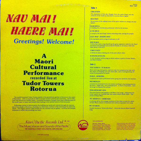 Tudor Towers Maori Entertainers : Nau Mai! Haere Mai! (LP, Album)
