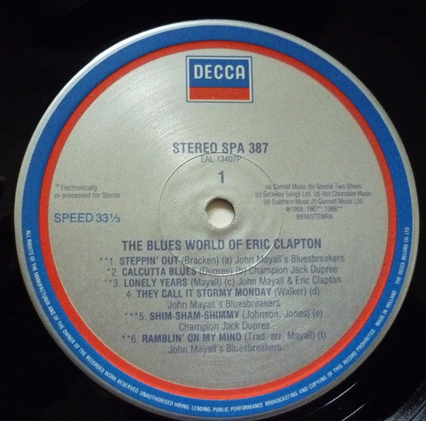 Various : The Blues World Of Eric Clapton (LP, Comp)