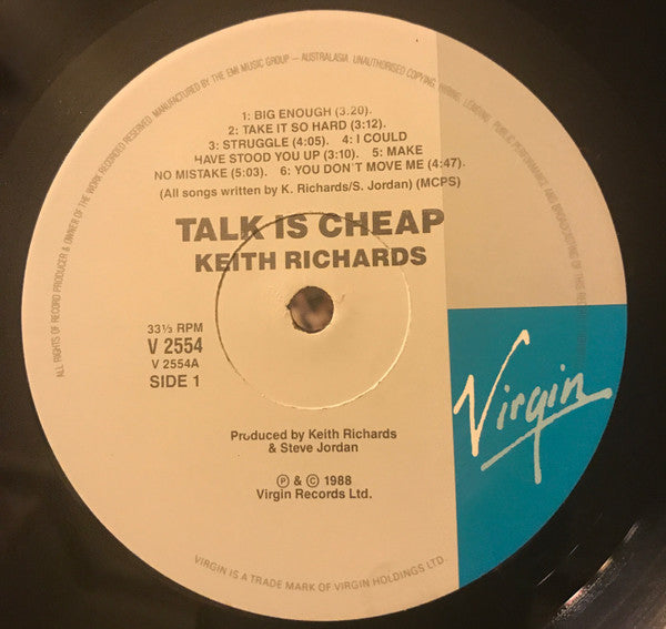 Keith Richards : Talk Is Cheap (LP, Album)
