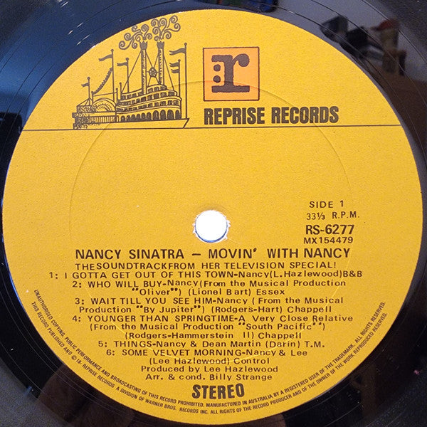 Nancy Sinatra : Movin' With Nancy (LP, Album, RP)