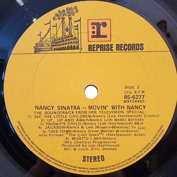 Nancy Sinatra : Movin' With Nancy (LP, Album, RP)