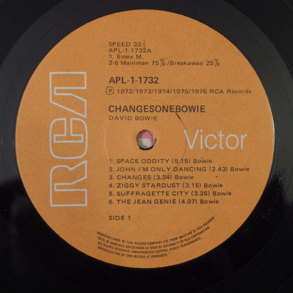 David Bowie : ChangesOneBowie (LP, Comp, RE)