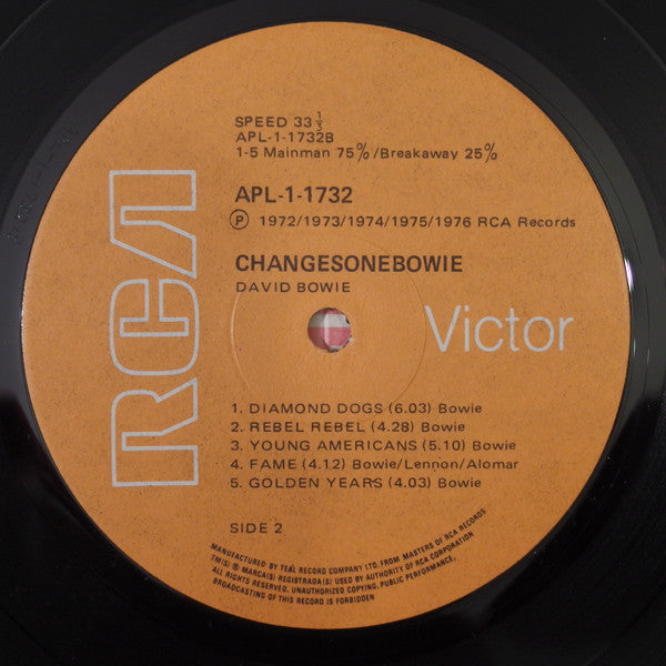 David Bowie : ChangesOneBowie (LP, Comp, RE)