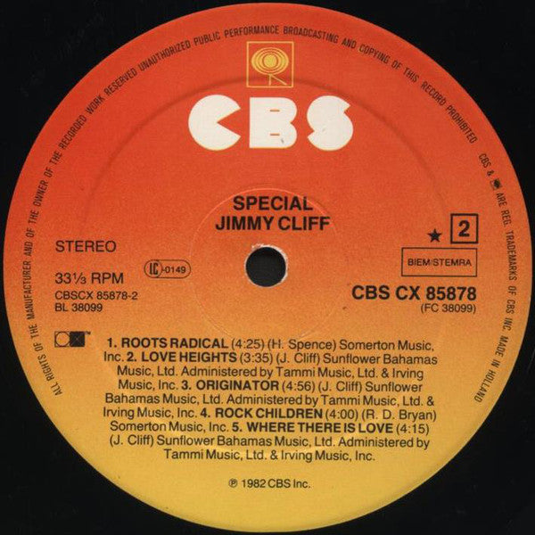 Jimmy Cliff : Special (LP, Album, CX )