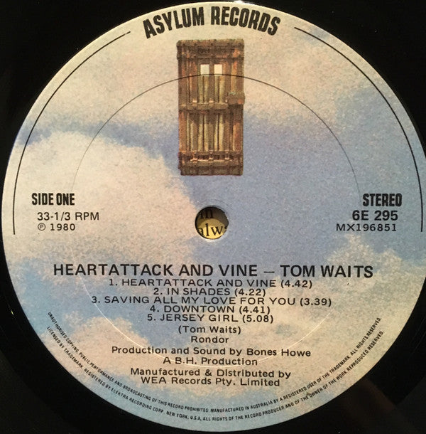 Tom Waits : Heartattack And Vine (LP, Album)
