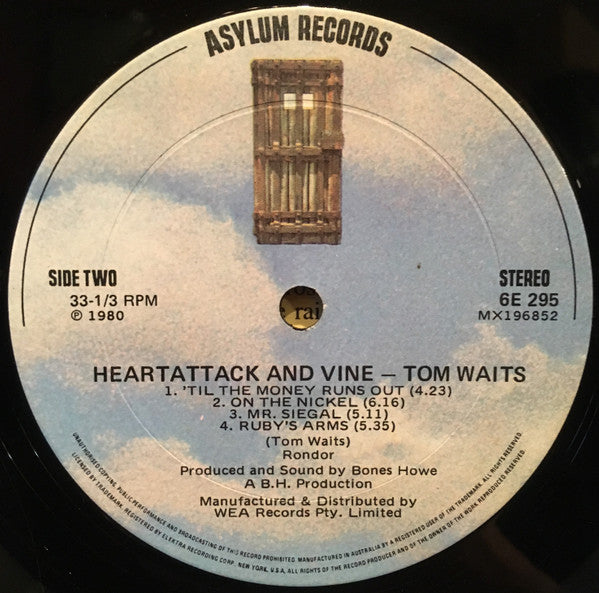 Tom Waits : Heartattack And Vine (LP, Album)