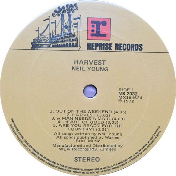 Neil Young : Harvest (LP, Album, Gat)