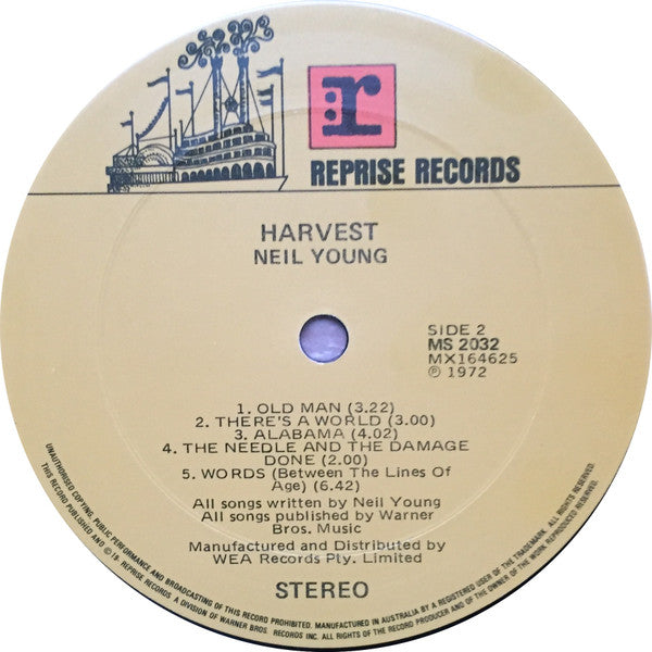 Neil Young : Harvest (LP, Album, Gat)