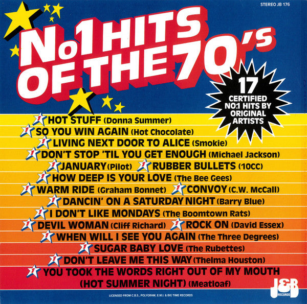 Various : No1 Hits Of The 70's (LP, Comp)