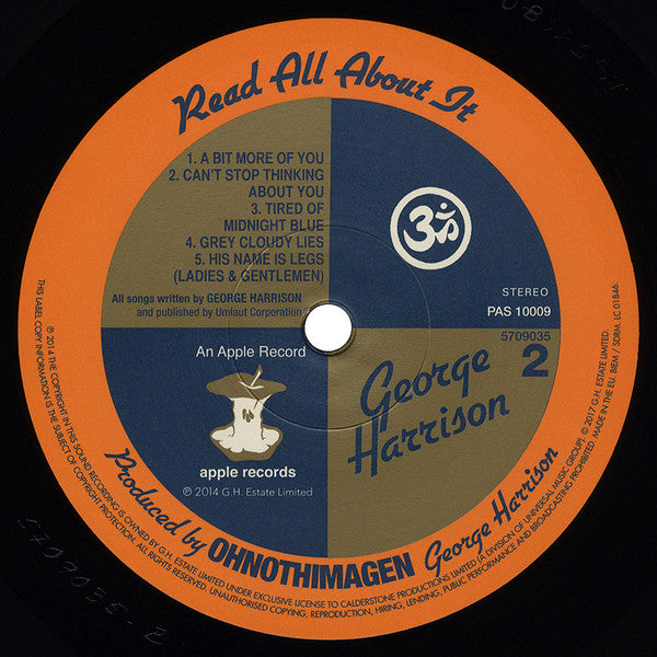George Harrison : Extra Texture (Read All About It) (LP, Album, RE, RM, 180)