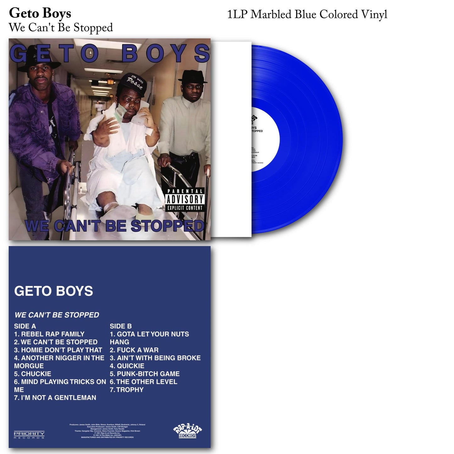 Geto Boys - We Cant Be Stopped Vinyl Record LP