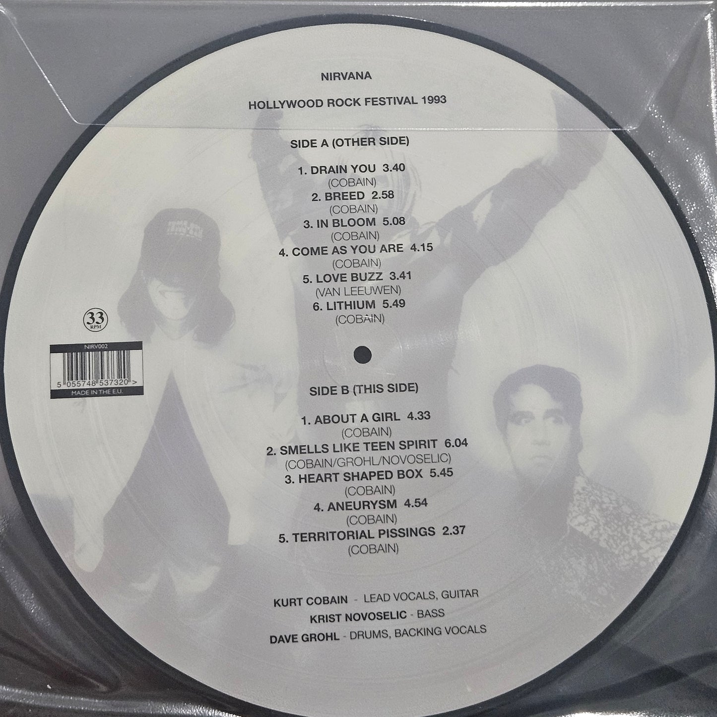 NIRVANA LIVE THE HOLLYWOOD ROCK FESTIVAL 1993 PICTURE DISC NEW SEALED