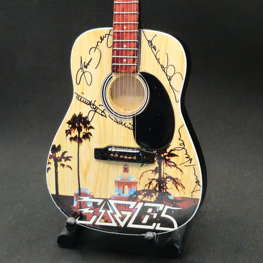 Miniature Guitar - The Eagles Hotel California Gibson Acoustic - Model Guitar Inc Stand