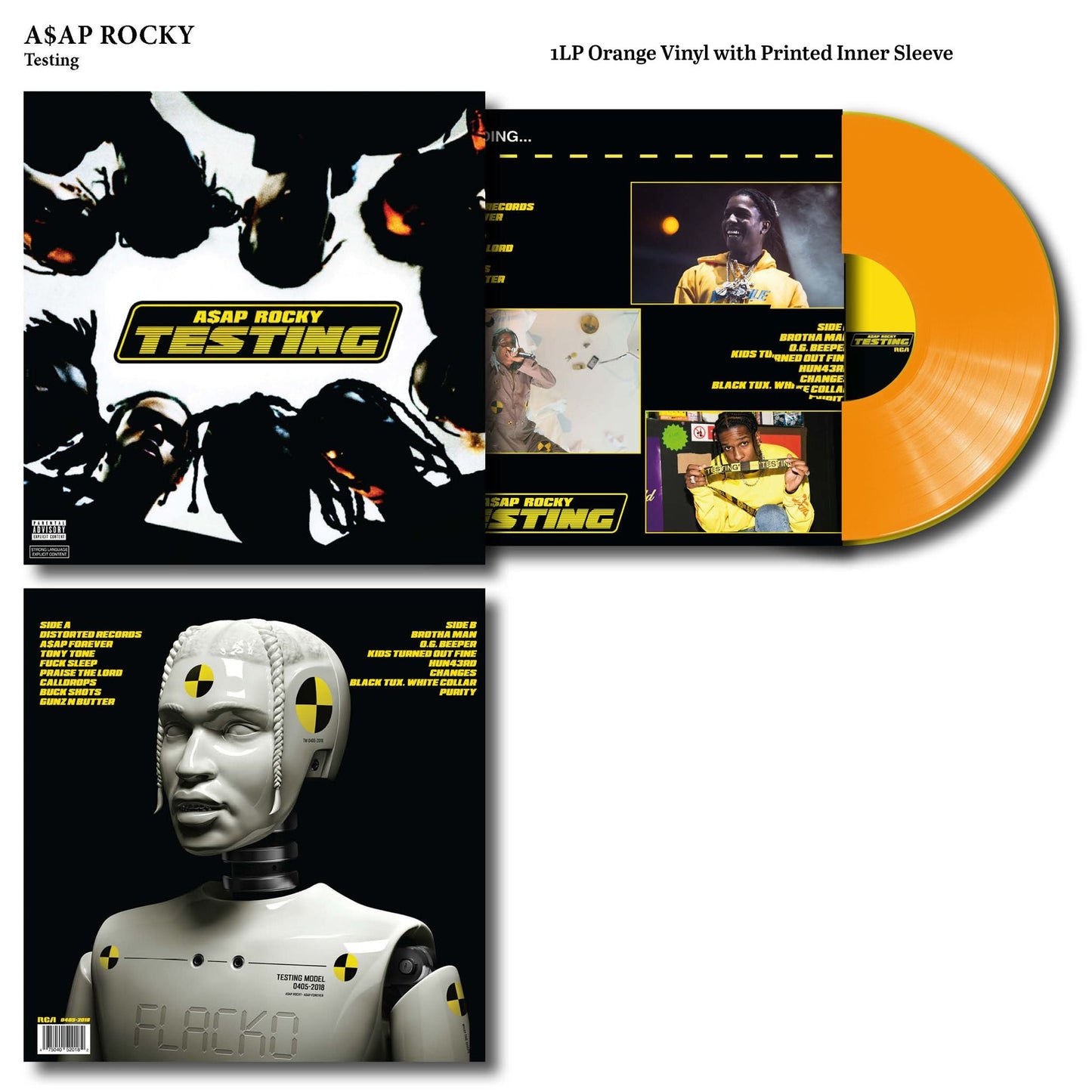 A$AP ROCKY Testing Coloured Vinyl Record LP ASAP