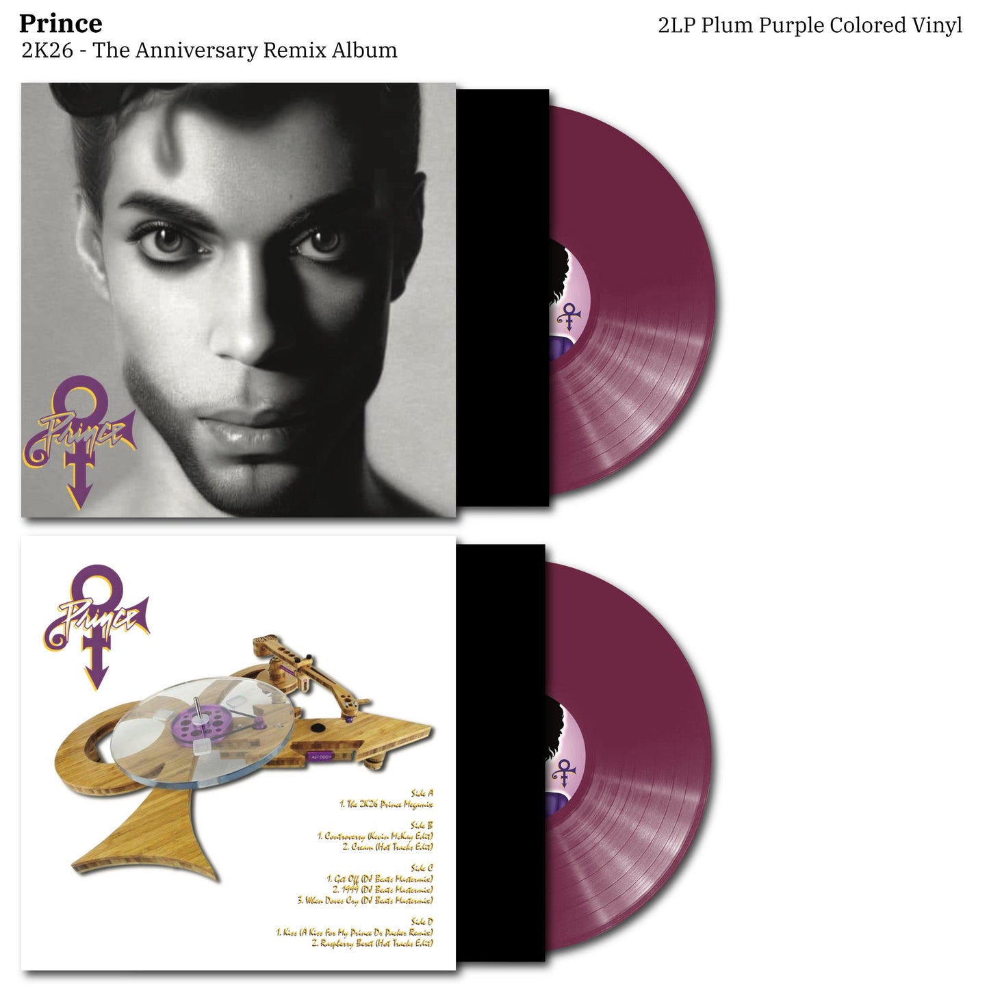 Prince - 2K26 The Anniversary Remix Album - The Remixes 2LP Vinyl Record
