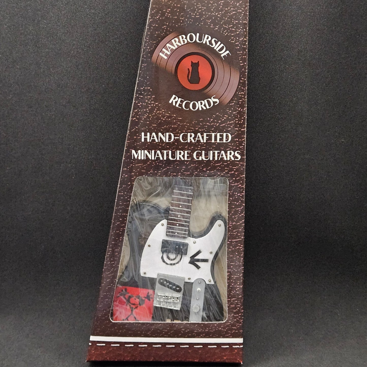 Miniature Guitar - Pearl Jam Eddie Vedder Black Fender Telecaster - Model Guitar Inc Stand