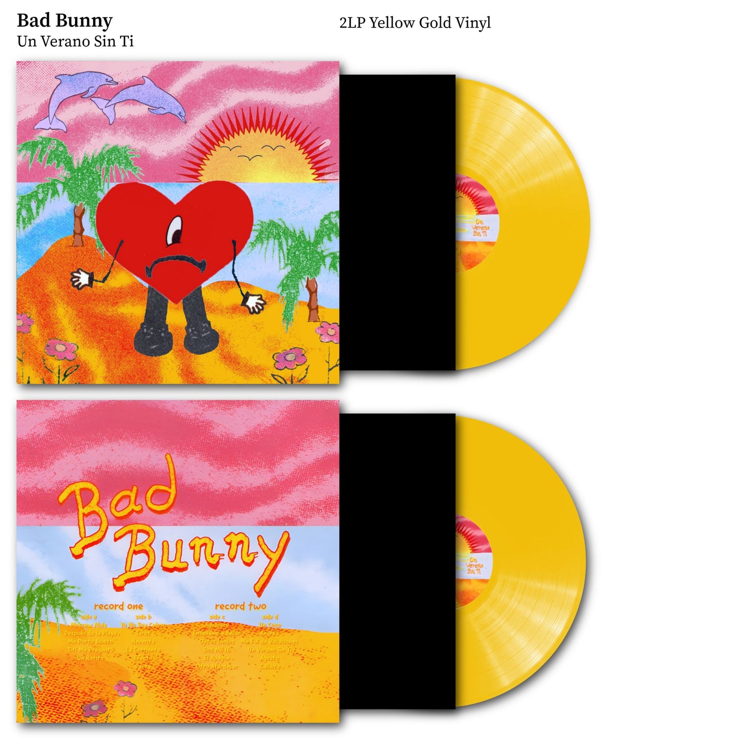 Bad Bunny - Un Verano Sin Ti Vinyl Record 2LP Coloured