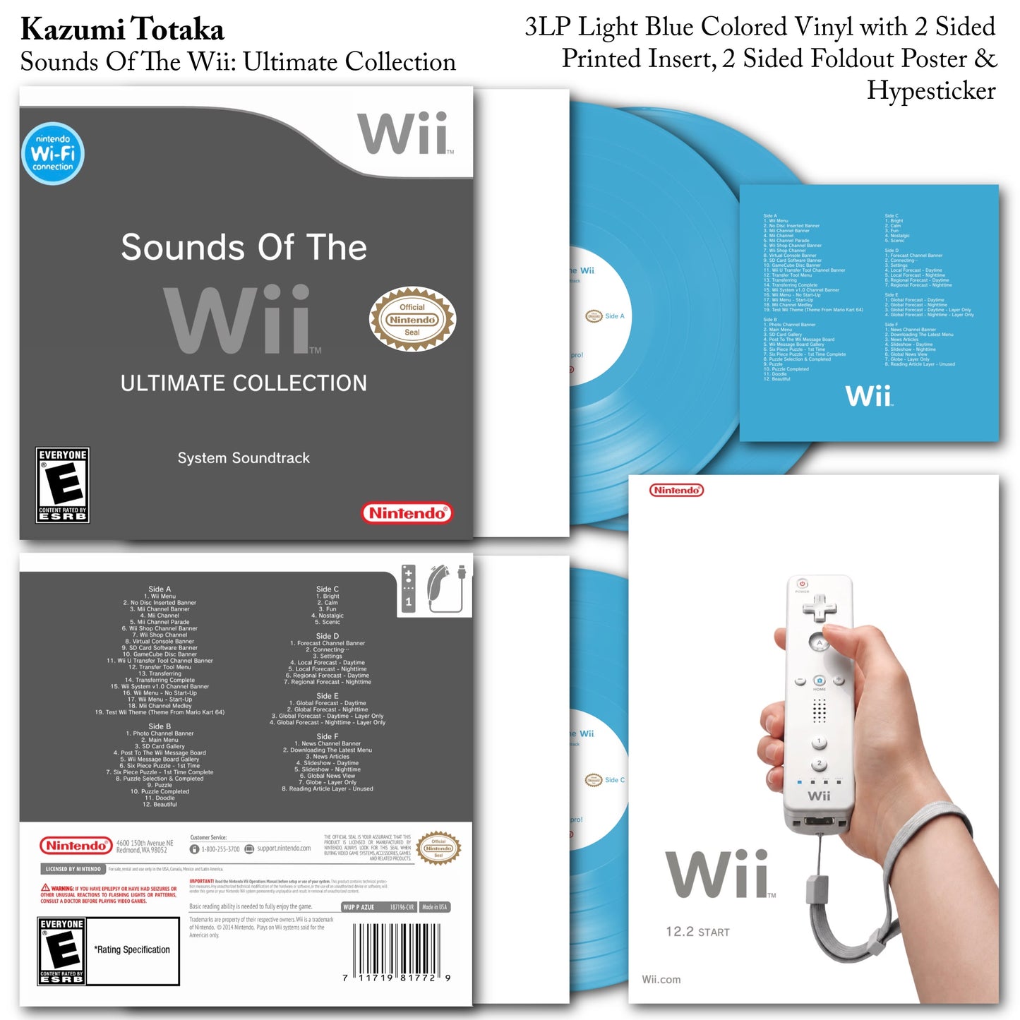 Kazumi Totaka - Sounds Of The Wii - Nintendo Wii - Ultimate Collection 3LP Vinyl Record