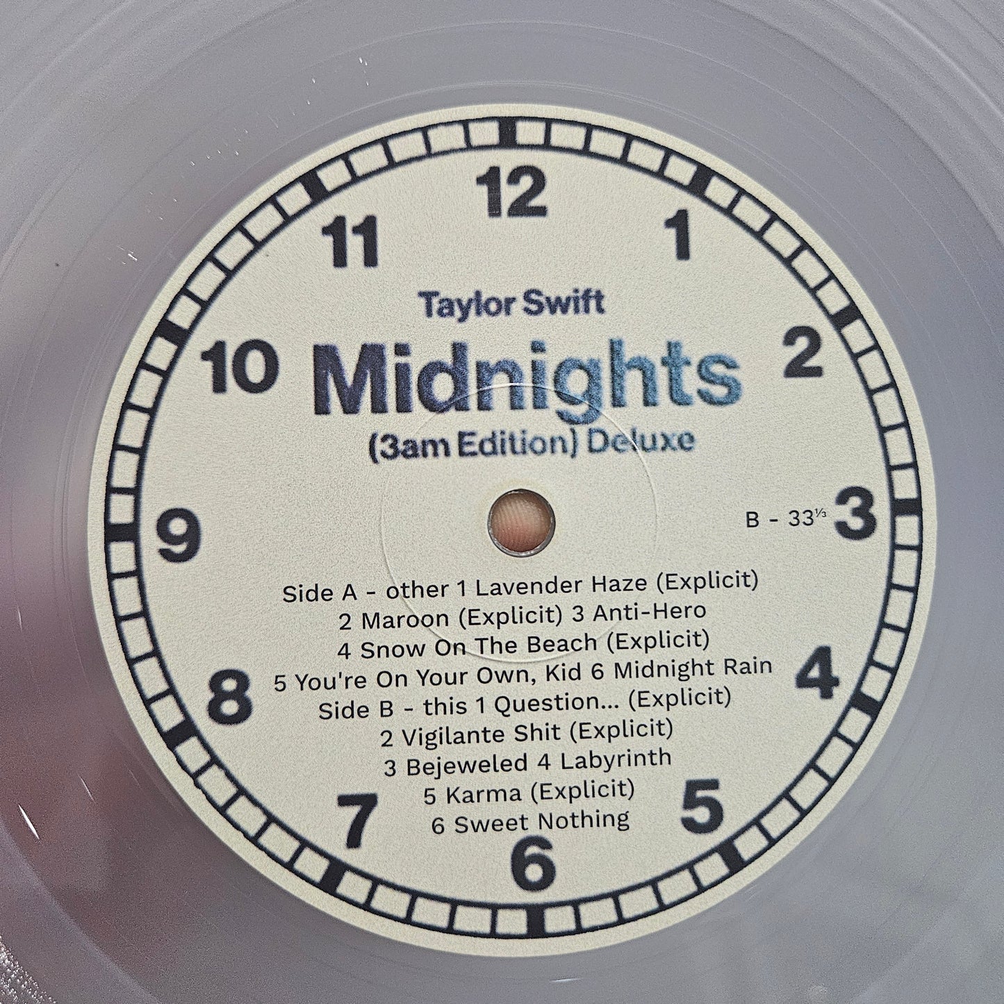 TAYLOR SWIFT MIDNIGHTS 3AM EDITION! VINYL 2LP CLEAR VINYL UNOFFICIAL New and Sealed !