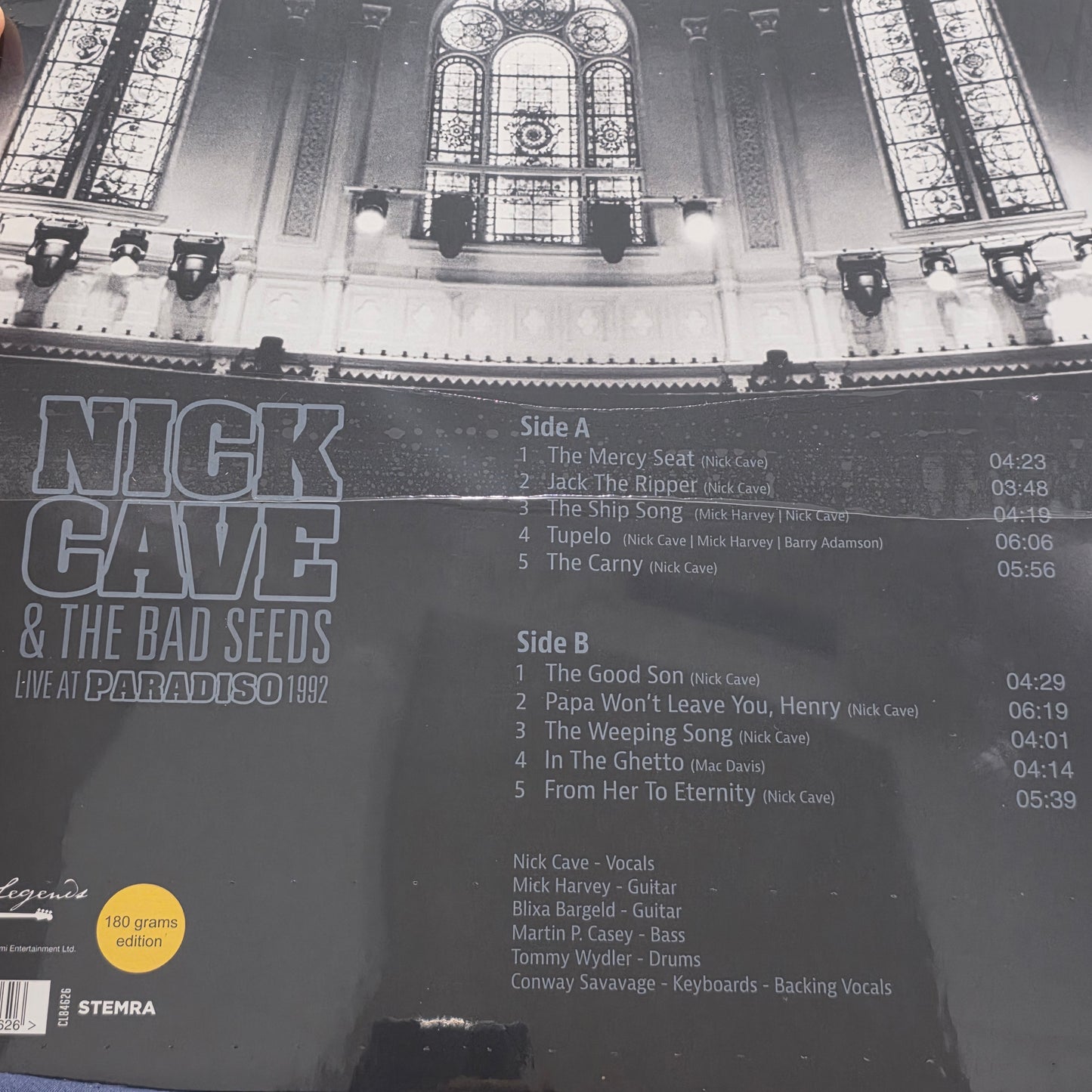 NICK CAVE AND THE BAD SEEDS LIVE AT PARADISO 1992 AMSTERDAM VINYL RECORD