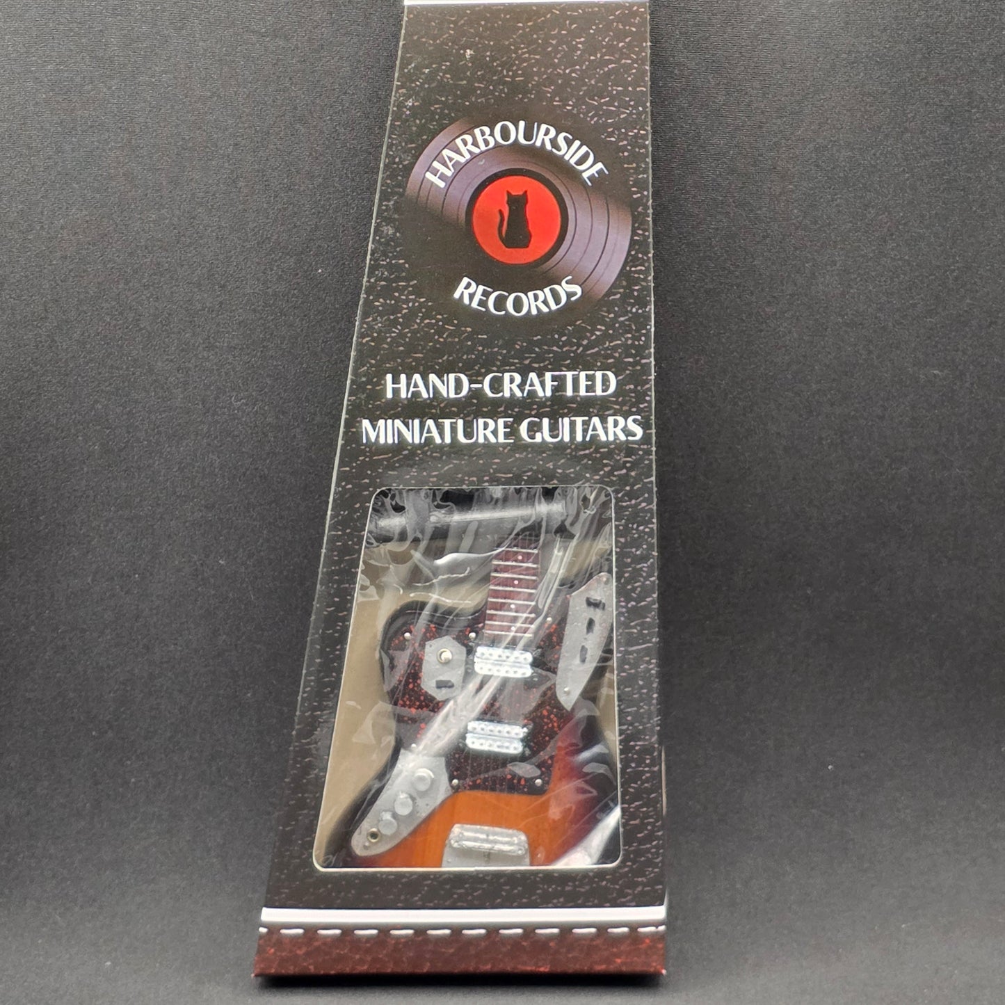 Miniature Guitar - Nirvana Kurt Cobain Fender Jaguar Sunburst - Model Guitar Inc Stand