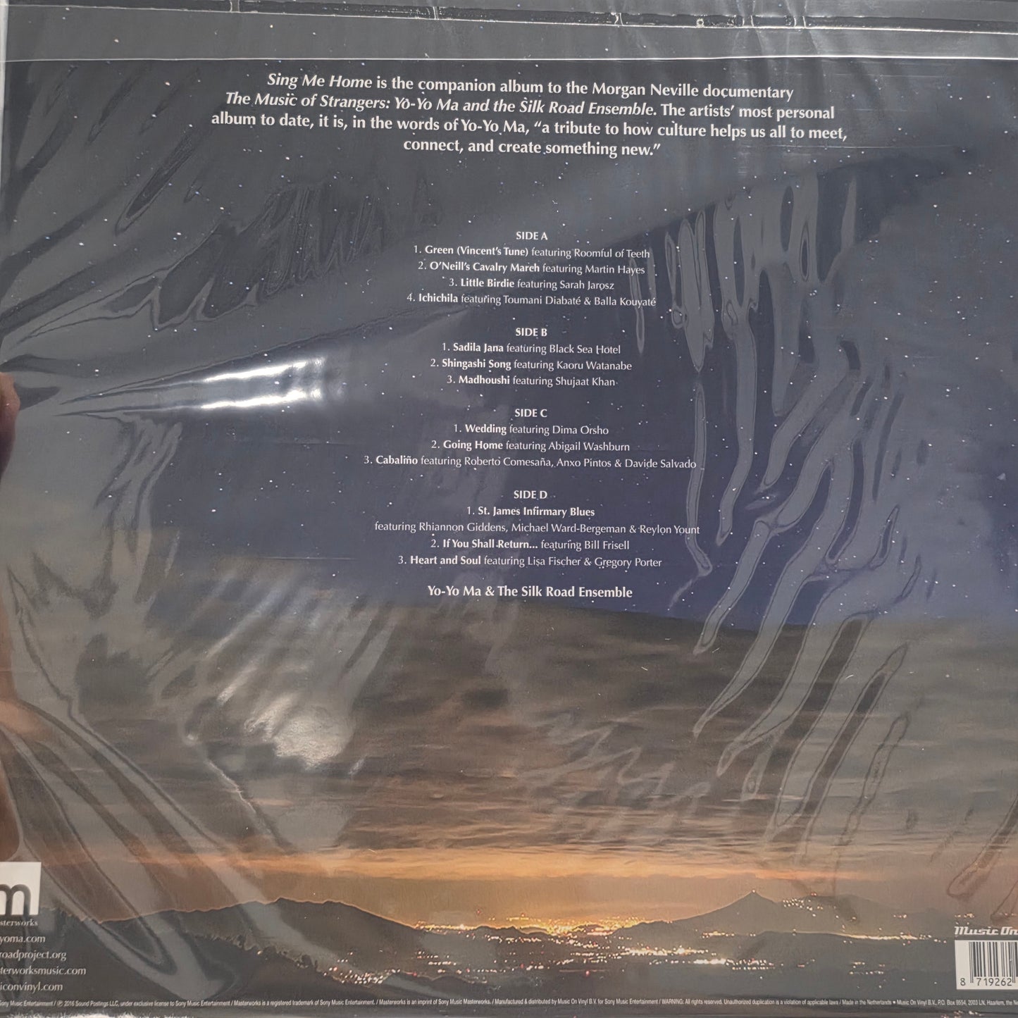 Yo-Yo Ma, Silk Road Ensemble* - Sing Me Home - Limited Edition /500 (2xLP, Album, 180 Blue Coloured) Vinyl Record / LP