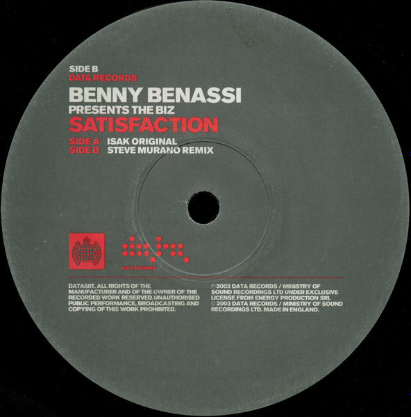 Benny Benassi Presents The Biz - Satisfaction (12")
