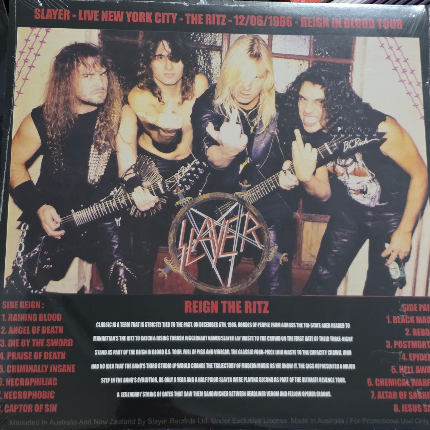 SLAYER - REIGN THE RITZ LIVE 1986 NYC