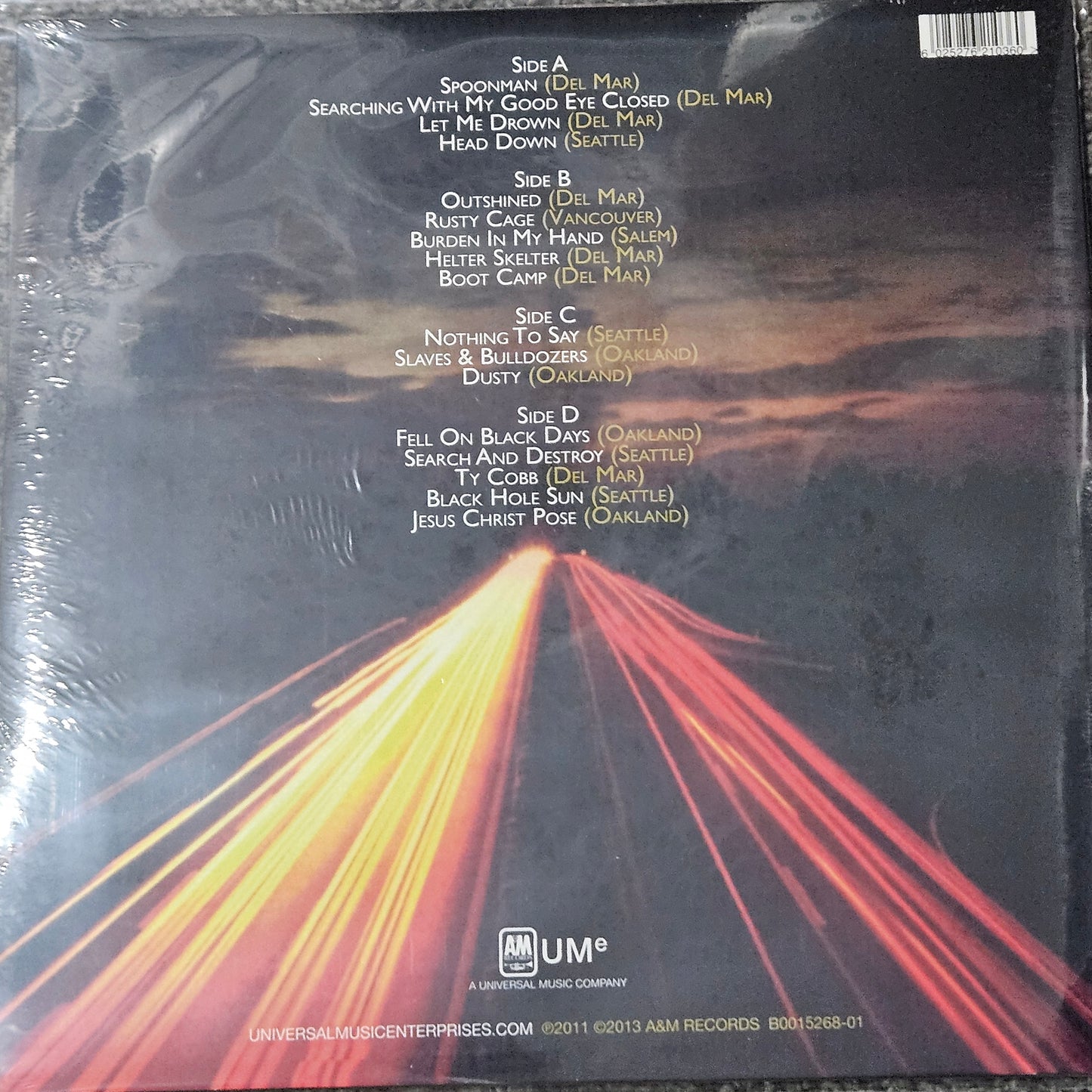 SOUNDGARDEN - LIVE ON 9-5 VINYL 2LP COLOURED