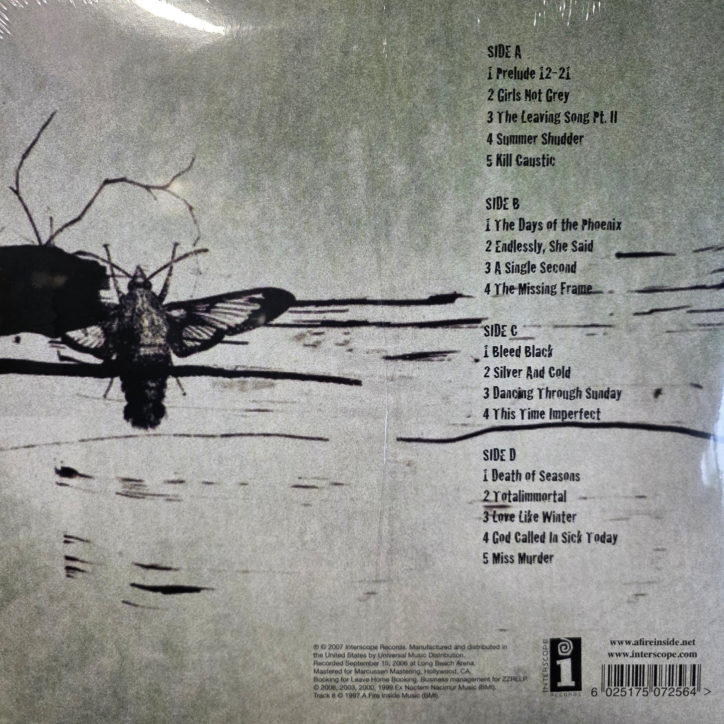 AFI - I Heard A Voice - Live From Long Beach Arena 2LP Vinyl Record A Fire Inside