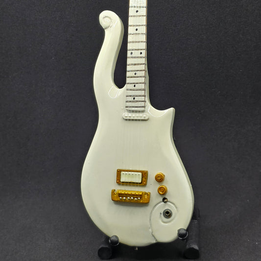 Miniature Guitar - Prince White Cloud - Model Guitar Inc Stand