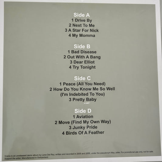 May Jailer – Sirens LANA DEL REY 2LP COLOURED VINYL RECORD