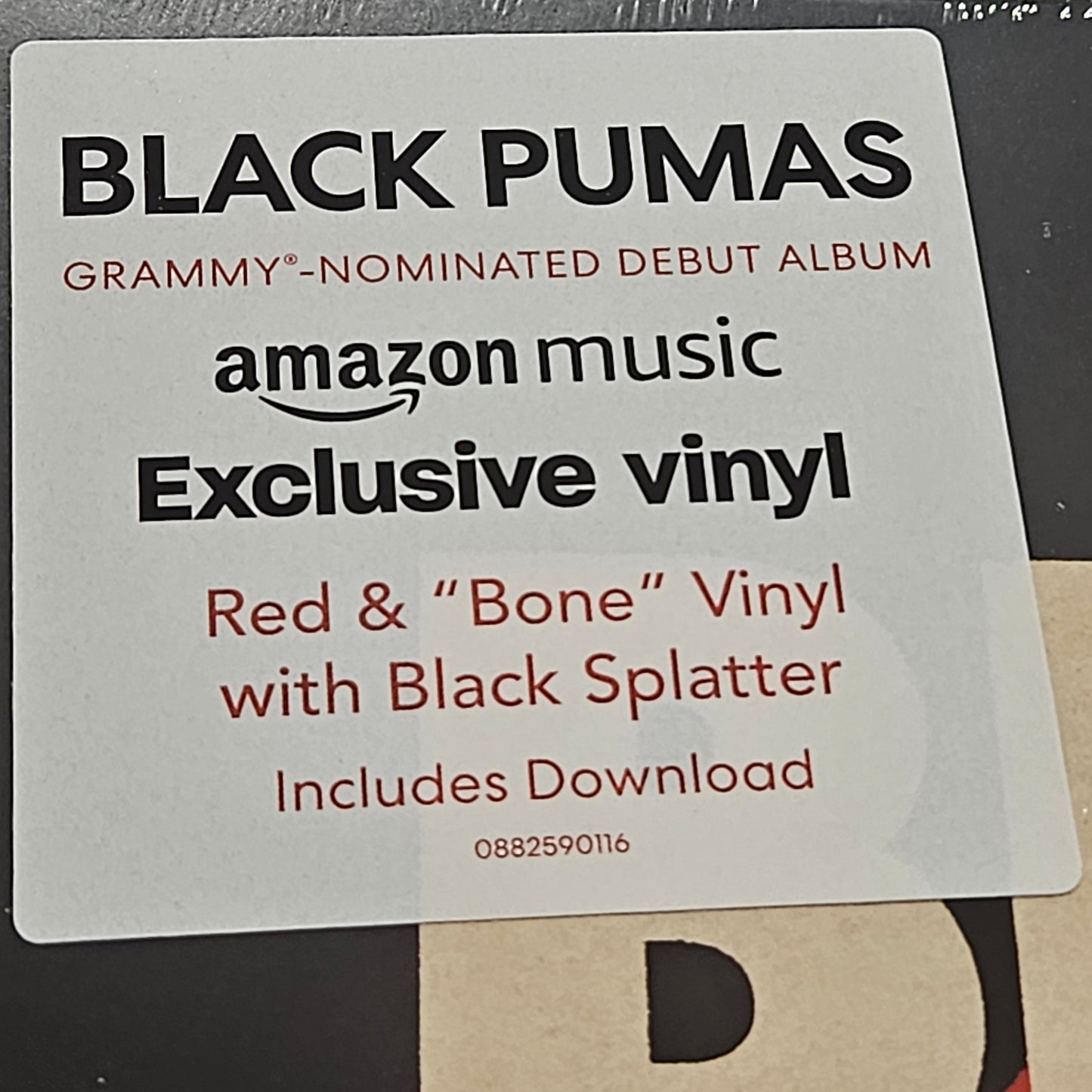 BLACK PUMAS SELF TITLED DEBUT RED AND BONE SPLATTER VINYL