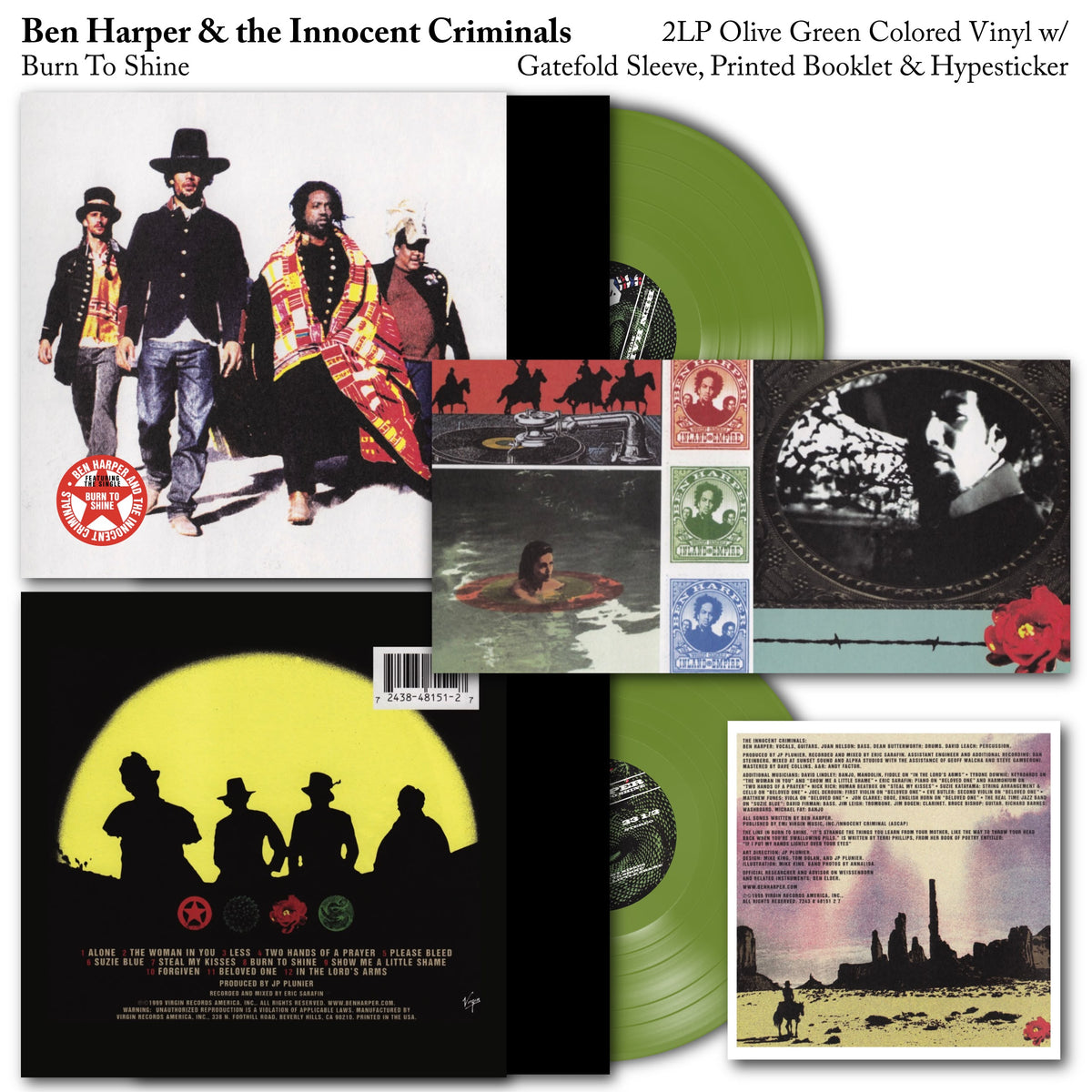 Ben Harper & The Innocent Criminals - Burn To Shine Vinyl Record 2LP