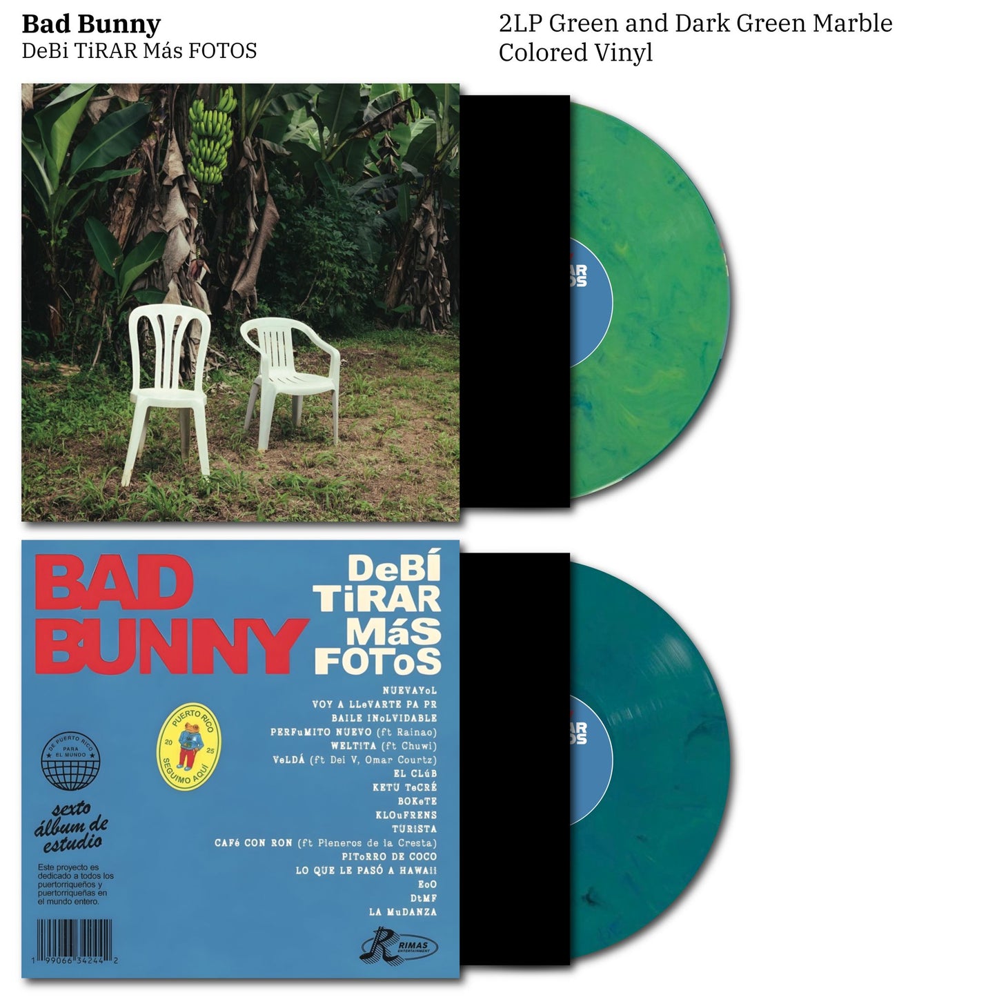 Bad Bunny - DeBÍ TiRAR MáS FOToS Double Vinyl Record 2LP Coloured Debi Tirar Mas Fotos