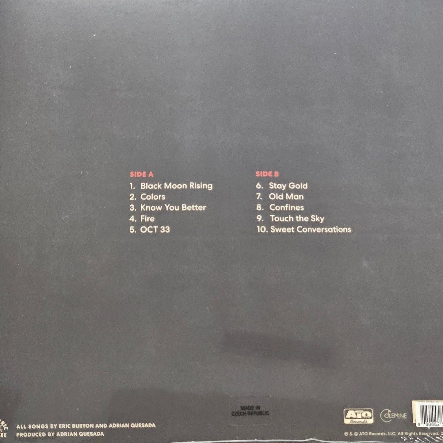BLACK PUMAS SELF TITLED DEBUT RED AND BONE SPLATTER VINYL
