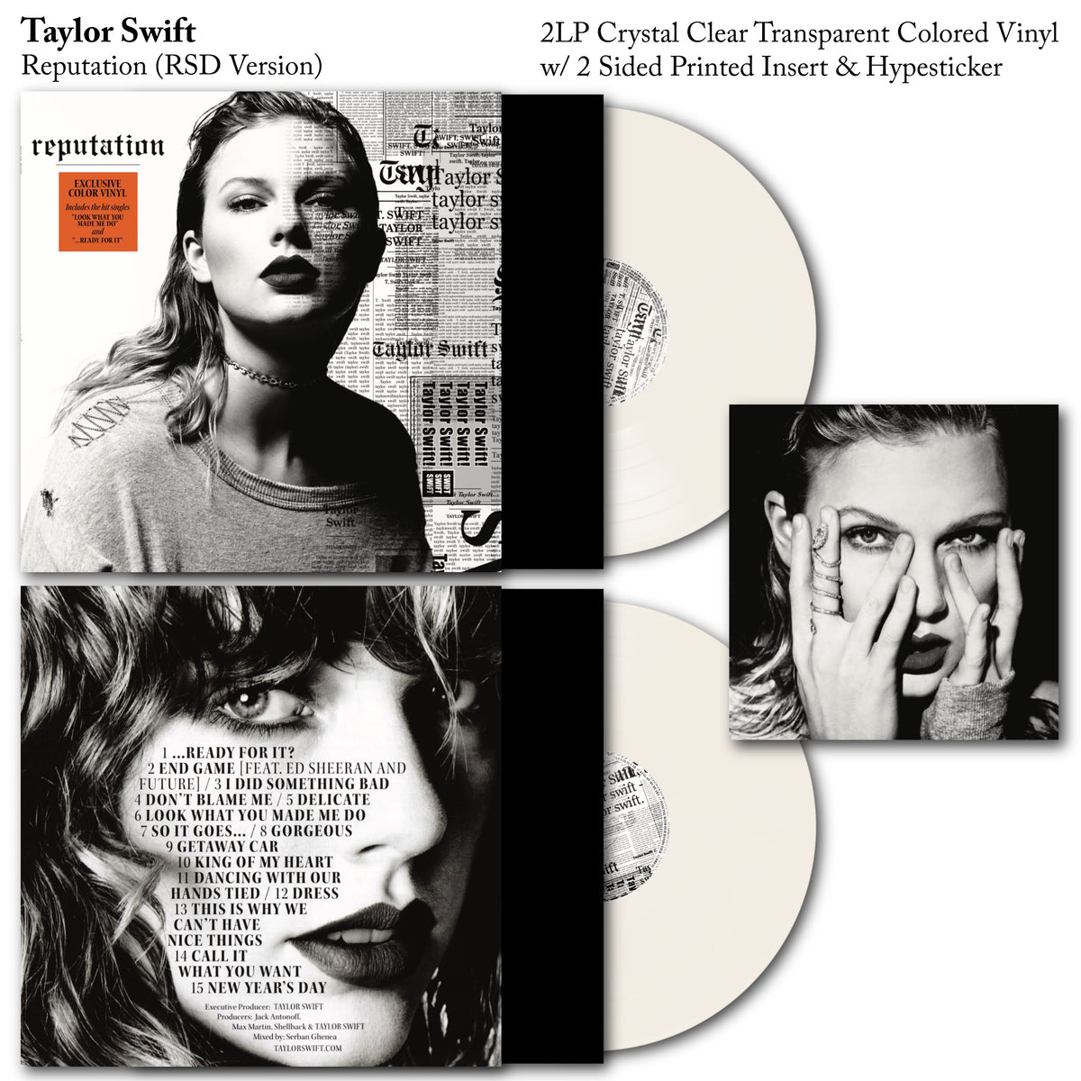 Taylor Swift - Reputation 2LP Vinyl Record ( Unofficial )