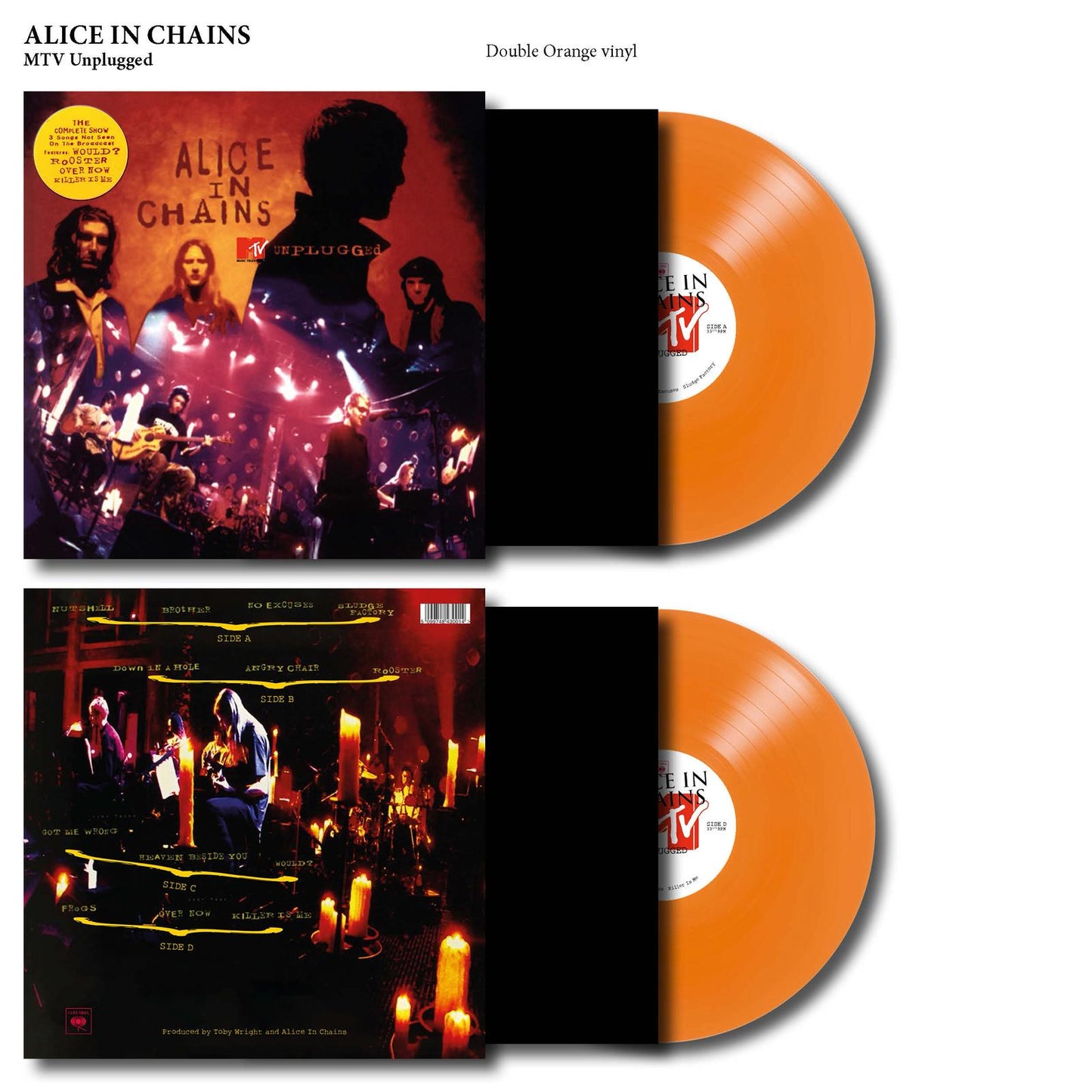 Alice In Chains - MTV Unplugged Vinyl Record 2LP