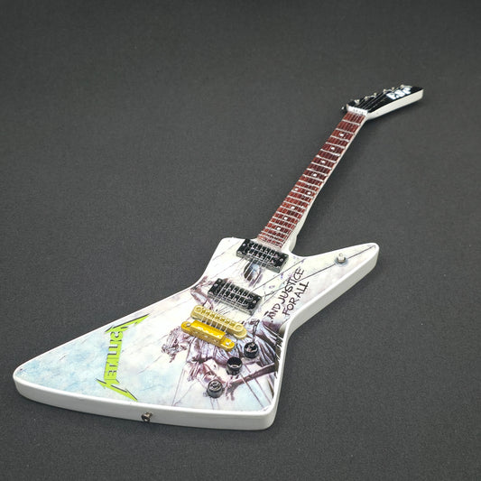 Miniature Guitar - Metallica "And Justice For All" ESP - Model Guitar Inc Stand