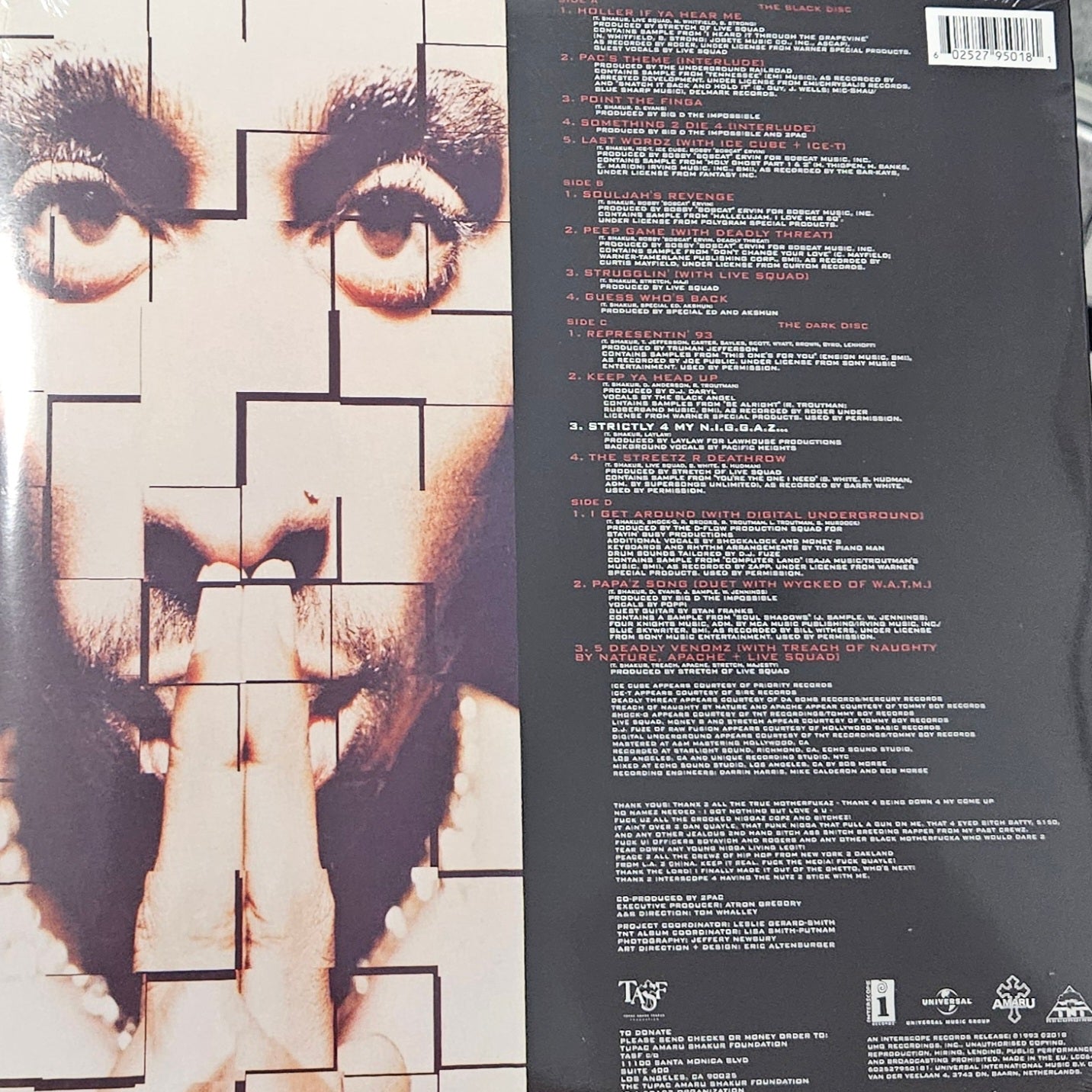 2Pac – Strictly 4 My N.I.G.G.A.Z... TUPAC (2xLP) 25th Anniversary Vinyl