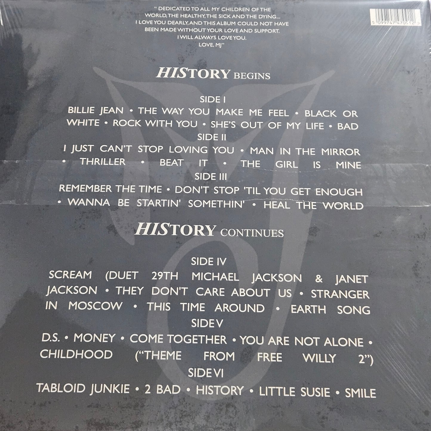 MICHAEL JACKSON - HIStory Past, Present And Future - Book I Vinyl 3XLP COLOURED VINYL NEW AND SEALED