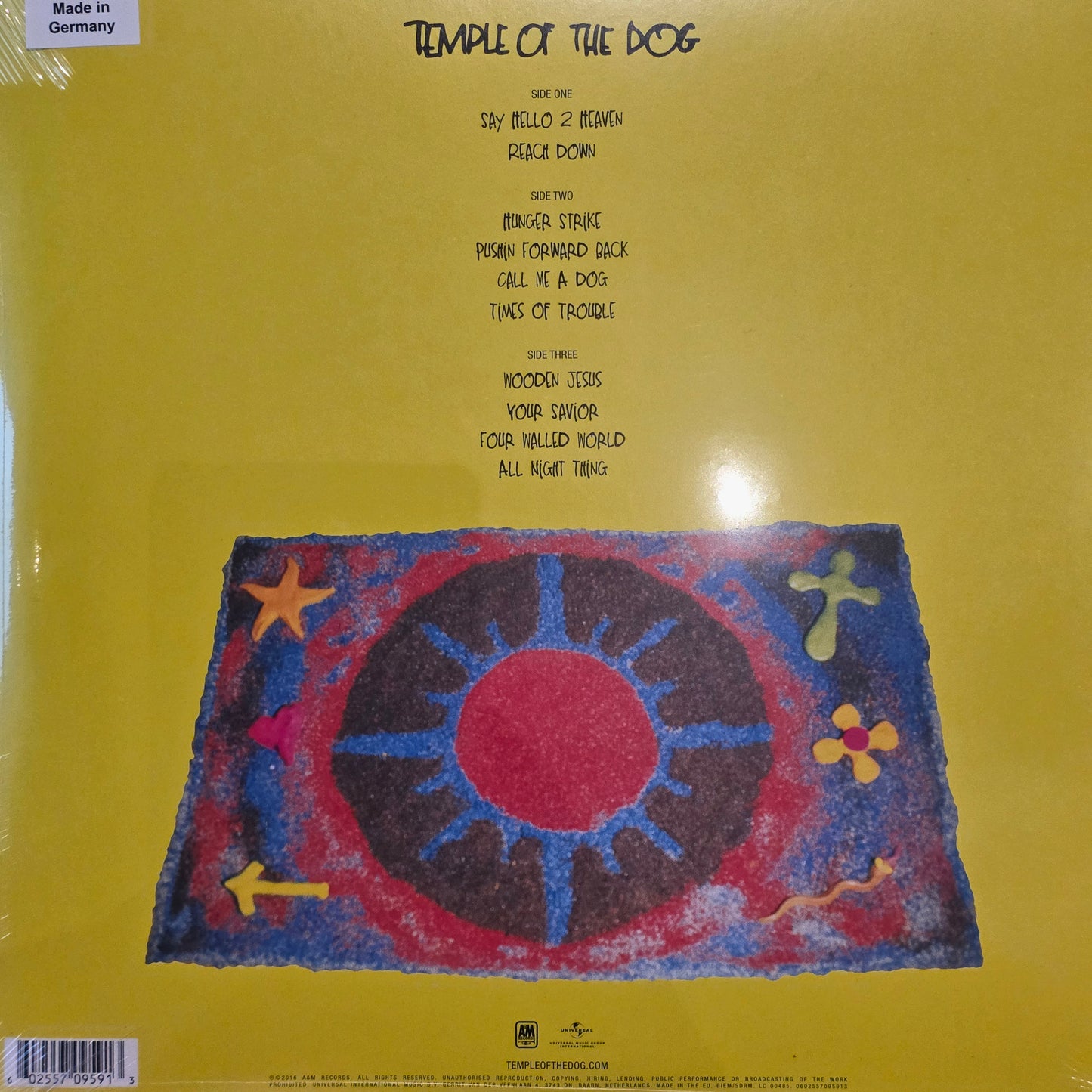Temple Of The Dog - Temple Of the Dog Vinyl Record 2LP