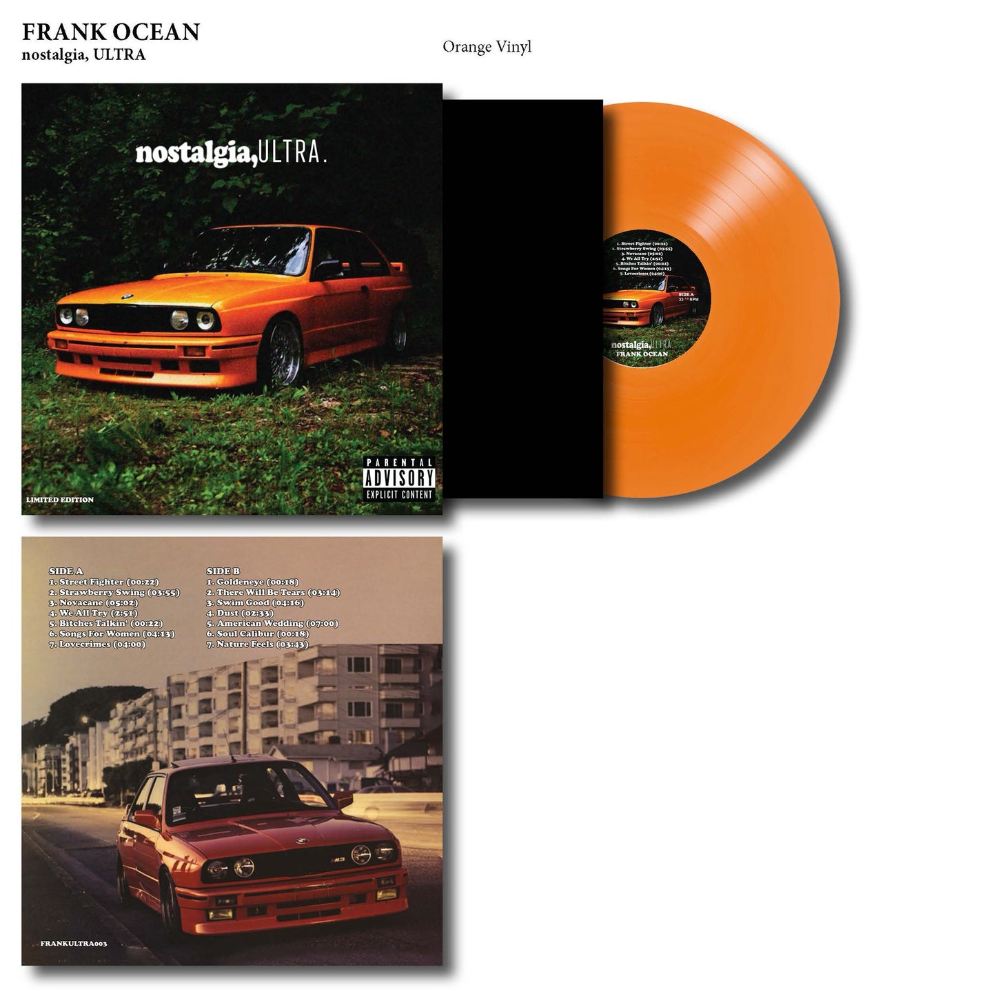 FRANK OCEAN - NOSTALGIA ULTRA - VINYL RECORD In Stock Now !