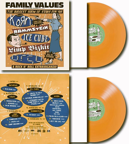 LIMP BIZKIT KORN RAMMSTEIN Family Values Tour '98 "2LP COLOURED VINYL"