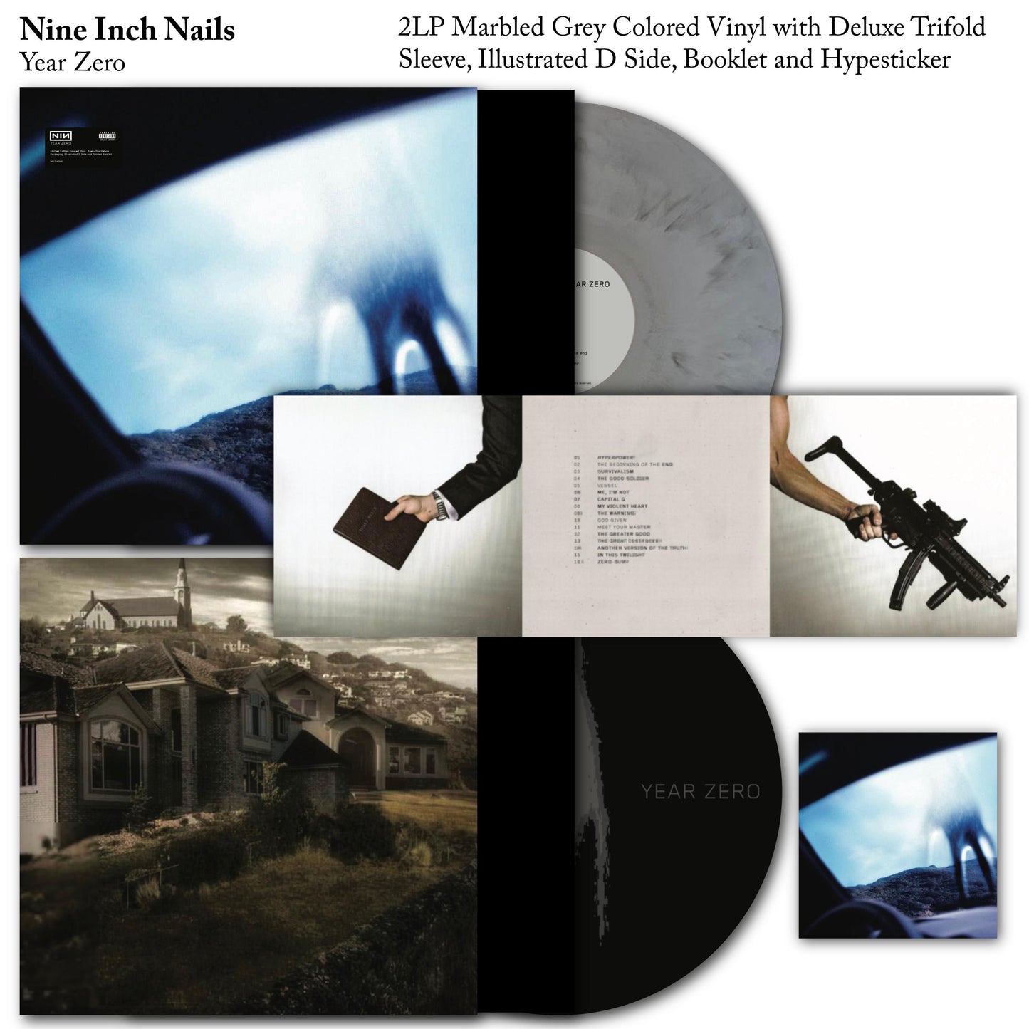 Nine Inch Nails - Year Zero NIN 2LP Vinyl Record LP TriFold Deluxe